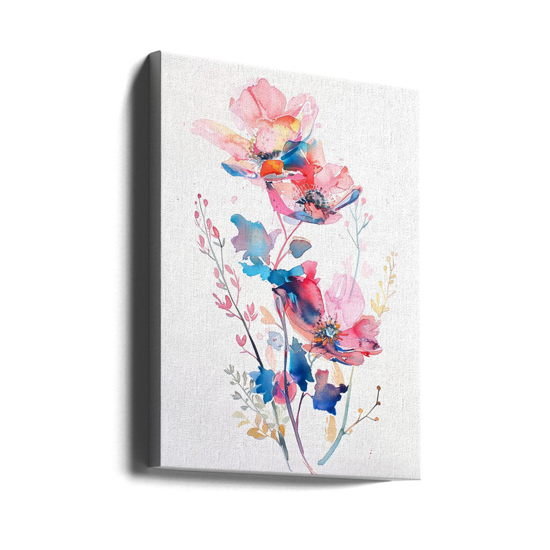 Watercolor Floral No. 8 - Stretched Canvas, Poster or Fine Art Print I Heart Wall Art