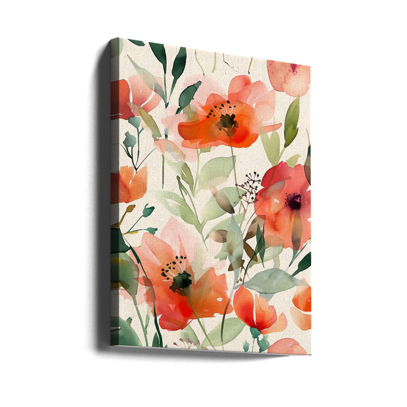 Watercolor Floral No. 10 - Stretched Canvas, Poster or Fine Art Print I Heart Wall Art