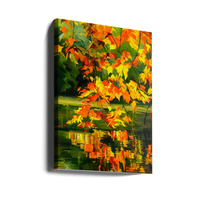 Autumn Reflections - Stretched Canvas, Poster or Fine Art Print I Heart Wall Art