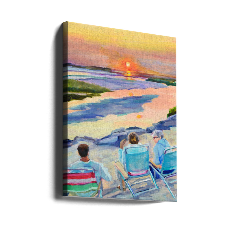 Beach People - Stretched Canvas, Poster or Fine Art Print I Heart Wall Art