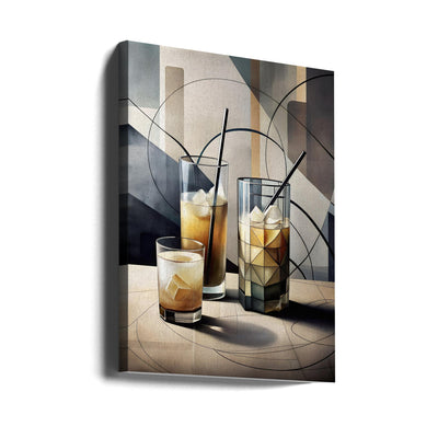 Cubist Cocktails - Stretched Canvas, Poster or Fine Art Print I Heart Wall Art