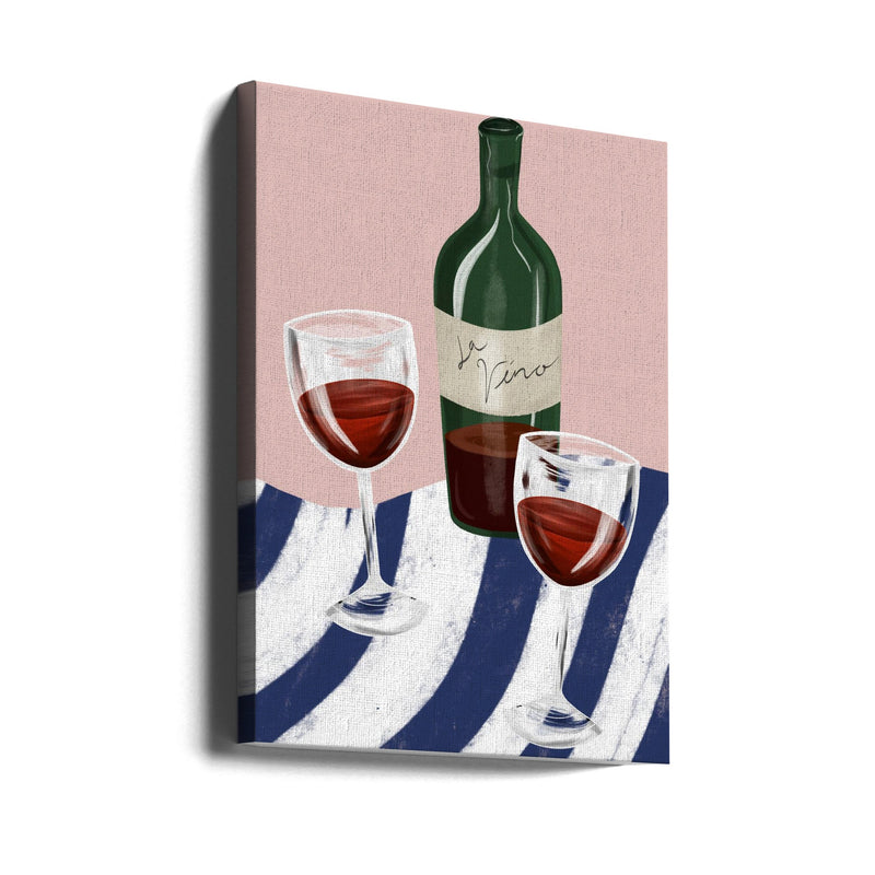 Wine time - Stretched Canvas, Poster or Fine Art Print I Heart Wall Art