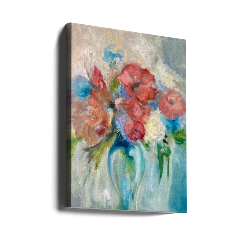 Blue Vase III - Stretched Canvas, Poster or Fine Art Print I Heart Wall Art