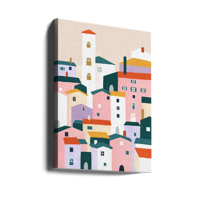 Town - Stretched Canvas, Poster or Fine Art Print I Heart Wall Art