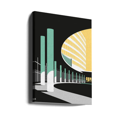 Miami Fontainbleu Entrance - Stretched Canvas, Poster or Fine Art Print I Heart Wall Art