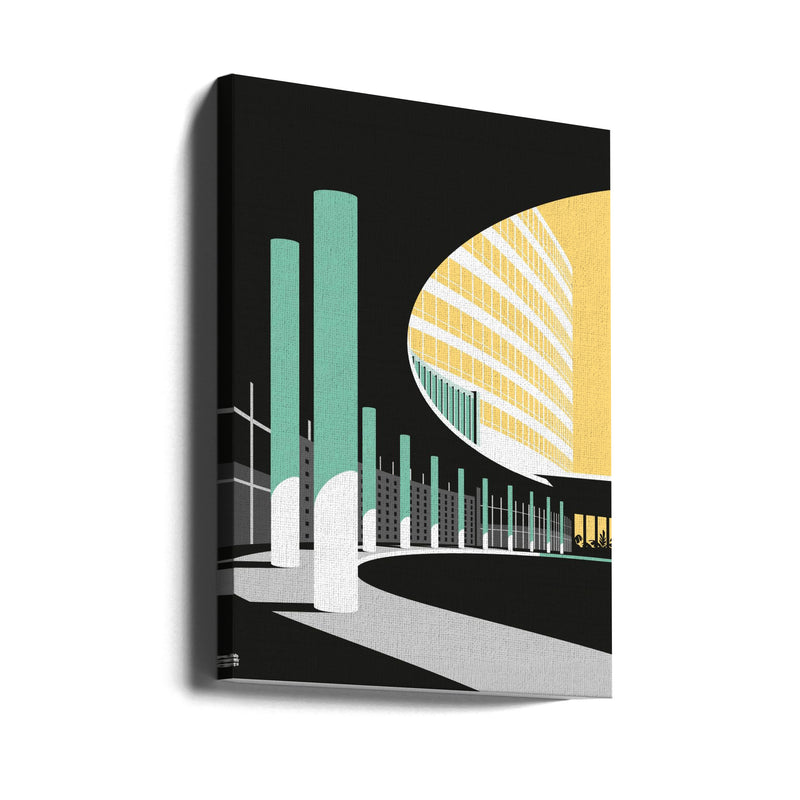 Miami Fontainbleu Entrance - Stretched Canvas, Poster or Fine Art Print I Heart Wall Art