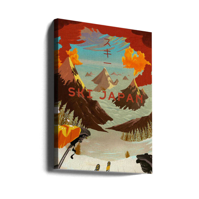 Ski Japan - Stretched Canvas, Poster or Fine Art Print