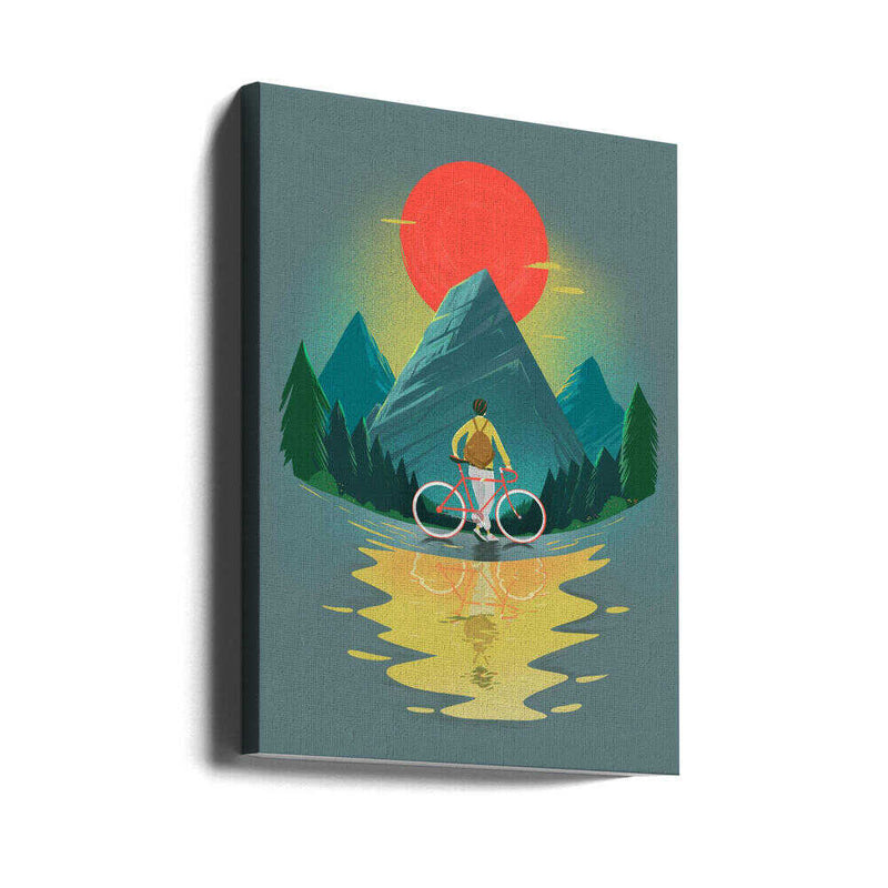 Mountain Range Riding - Stretched Canvas, Poster or Fine Art Print