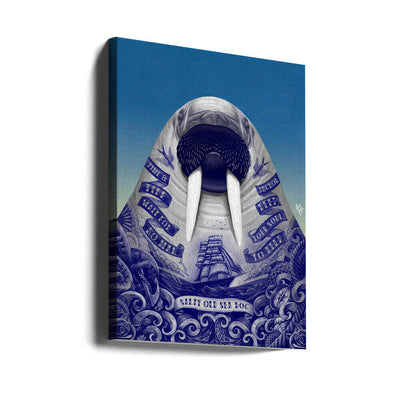 Salty Old Sea Dog - Stretched Canvas, Poster or Fine Art Print