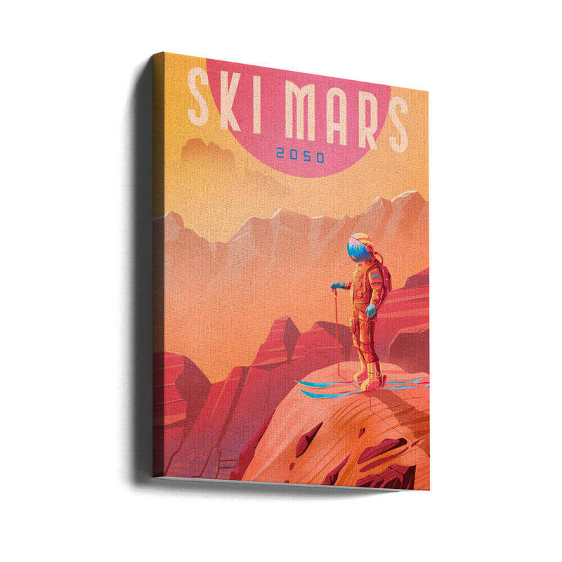 Ski Mars - Stretched Canvas, Poster or Fine Art Print