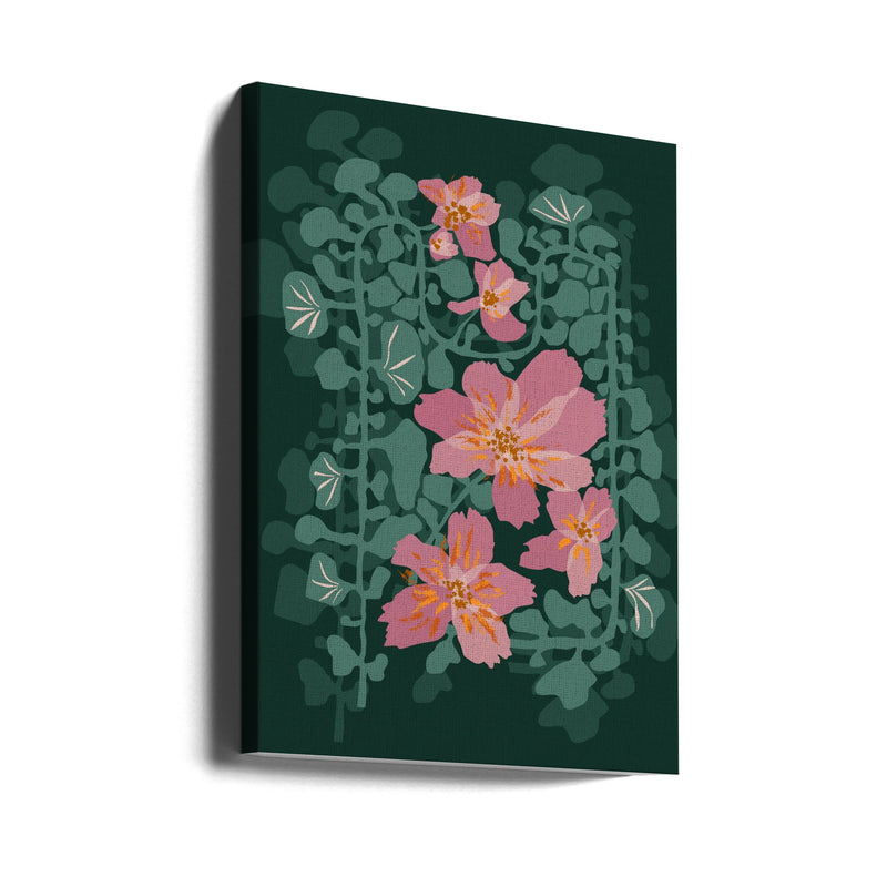 Orchids Shadow Green Notes - Stretched Canvas, Poster or Fine Art Print I Heart Wall Art
