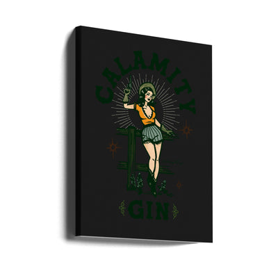 Calamit Gin Blackletter.png - Stretched Canvas, Poster or Fine Art Print I Heart Wall Art