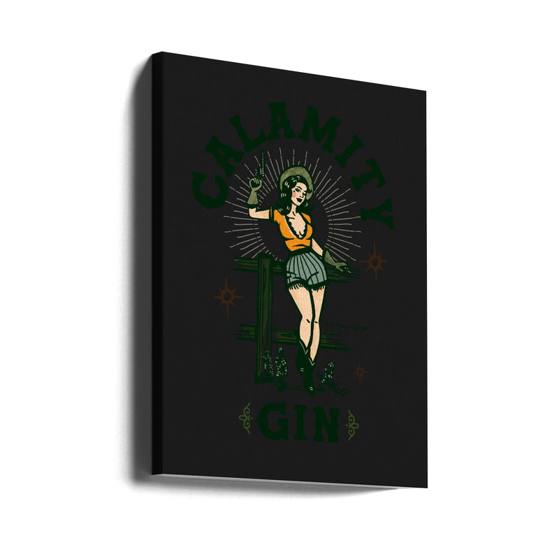 Calamit Gin Blackletter.png - Stretched Canvas, Poster or Fine Art Print I Heart Wall Art