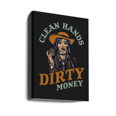 Dirty Money.png - Stretched Canvas, Poster or Fine Art Print I Heart Wall Art