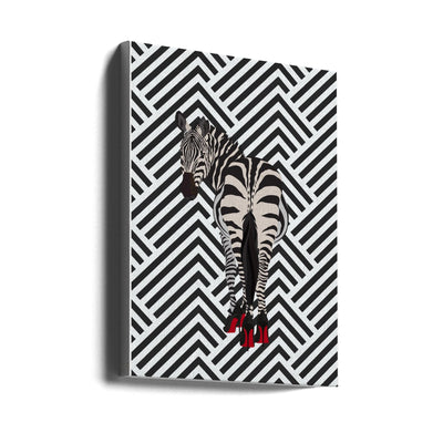 Zebra heels retro - Stretched Canvas, Poster or Fine Art Print I Heart Wall Art