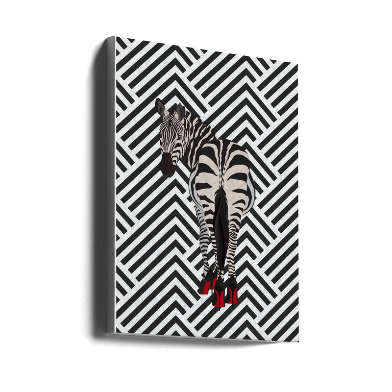 Zebra heels retro - Stretched Canvas, Poster or Fine Art Print I Heart Wall Art