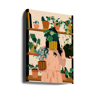 Potted Oasis - Stretched Canvas, Poster or Fine Art Print I Heart Wall Art