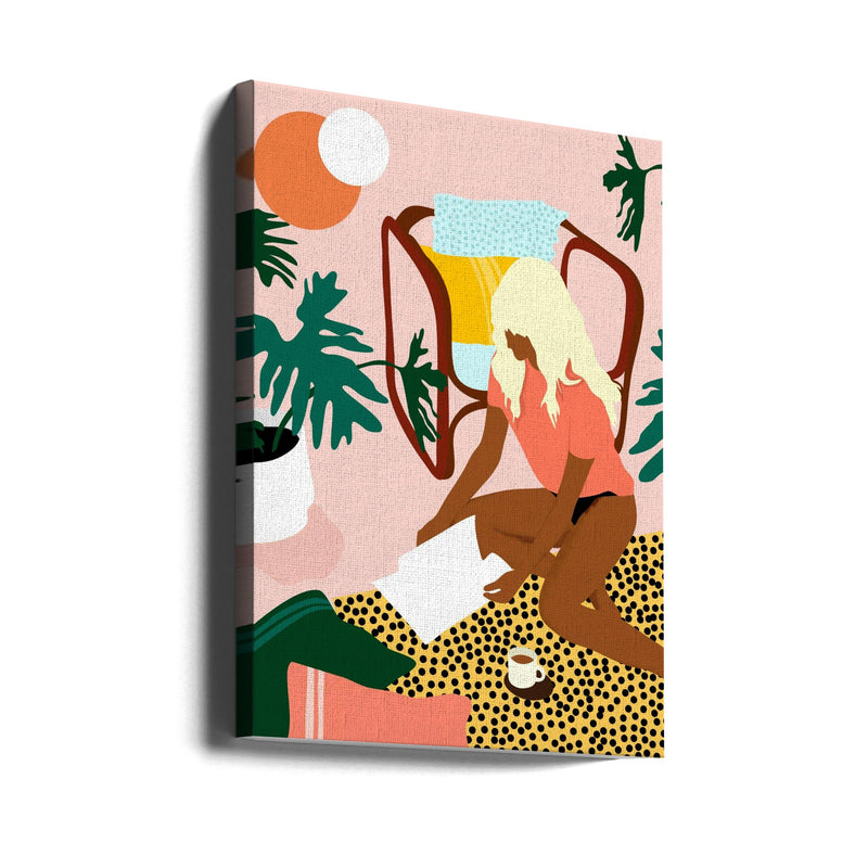 Chic Reading Corner - Stretched Canvas, Poster or Fine Art Print I Heart Wall Art