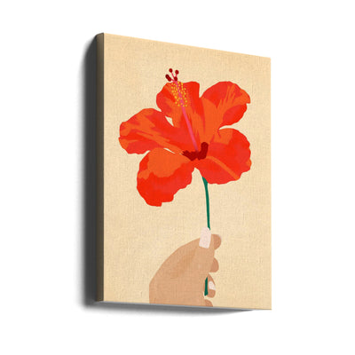 Hibiscus Affection - Stretched Canvas, Poster or Fine Art Print I Heart Wall Art