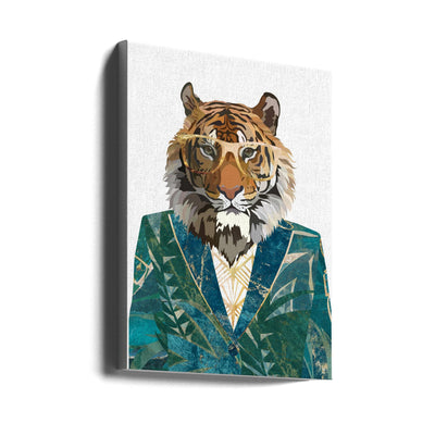 Tiger Jugnle Jacket 3 - Stretched Canvas, Poster or Fine Art Print I Heart Wall Art