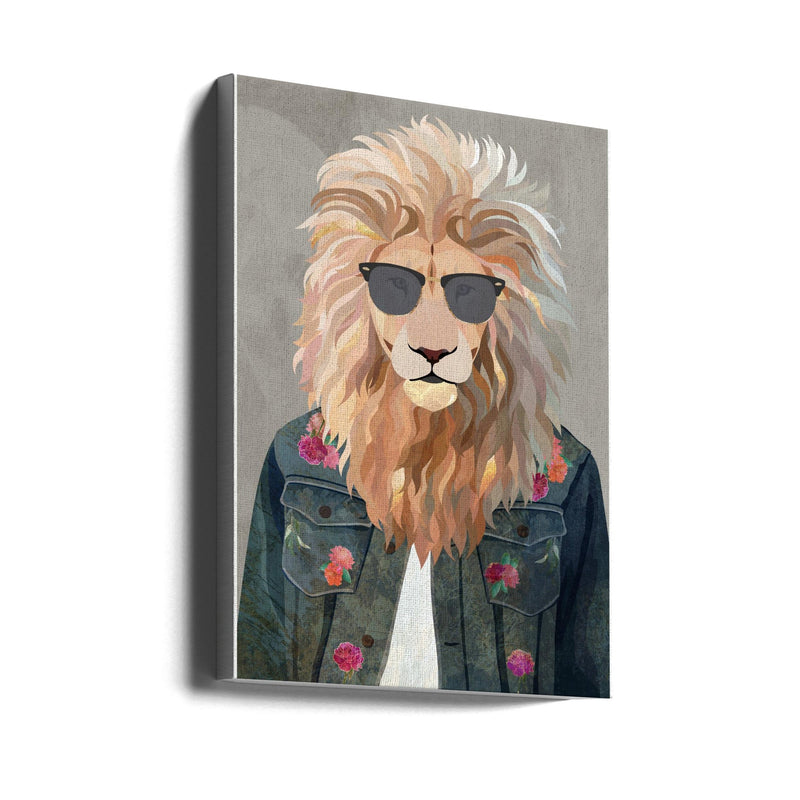 Golden fashion lion 4 - Stretched Canvas, Poster or Fine Art Print I Heart Wall Art