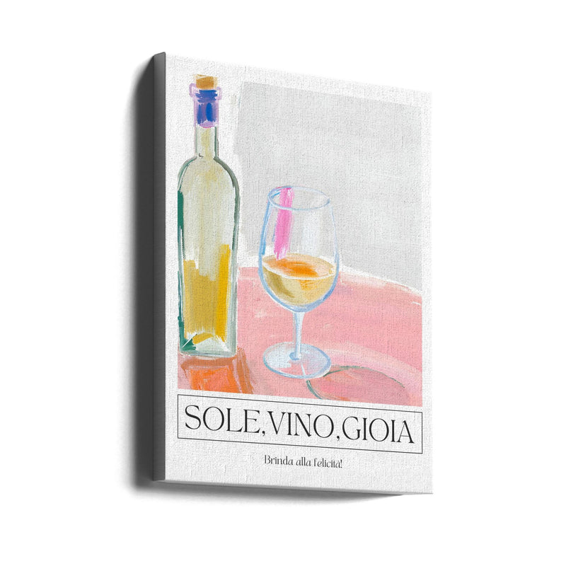 Sole, vino, gioia - Stretched Canvas, Poster or Fine Art Print I Heart Wall Art