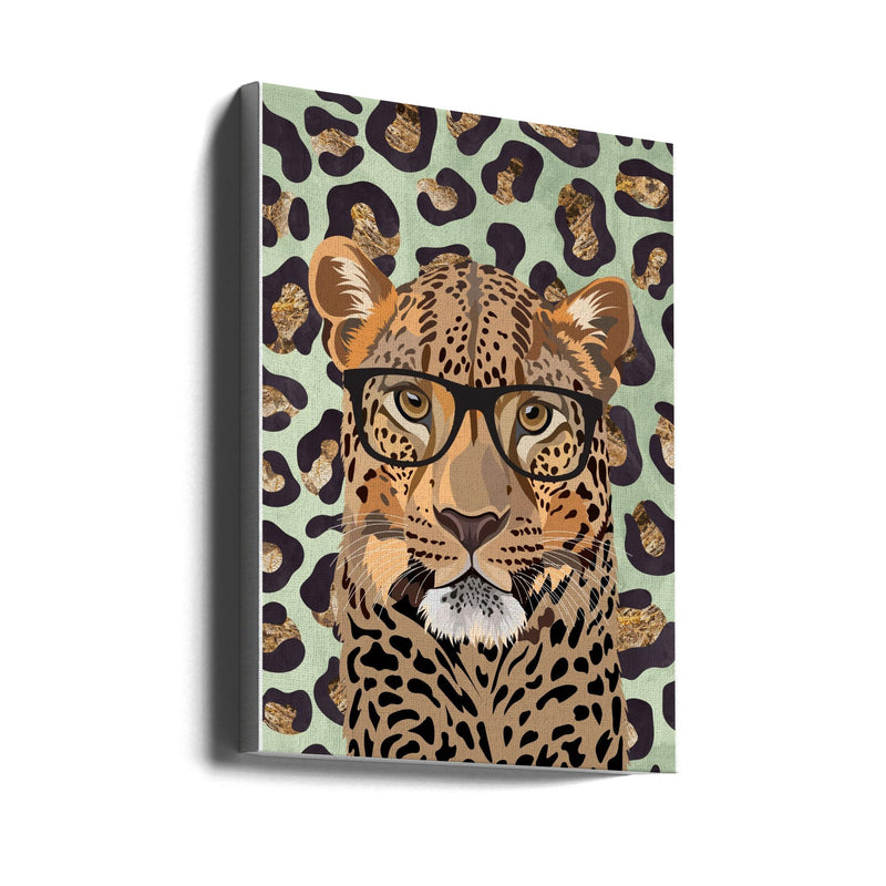 Leopard Print Leopard Green - Stretched Canvas, Poster or Fine Art Print I Heart Wall Art
