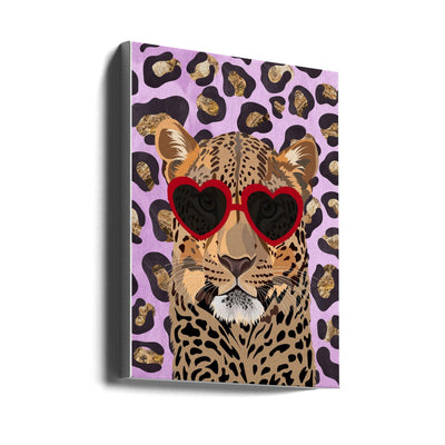 Leopard Print Leopard Pink - Stretched Canvas, Poster or Fine Art Print I Heart Wall Art