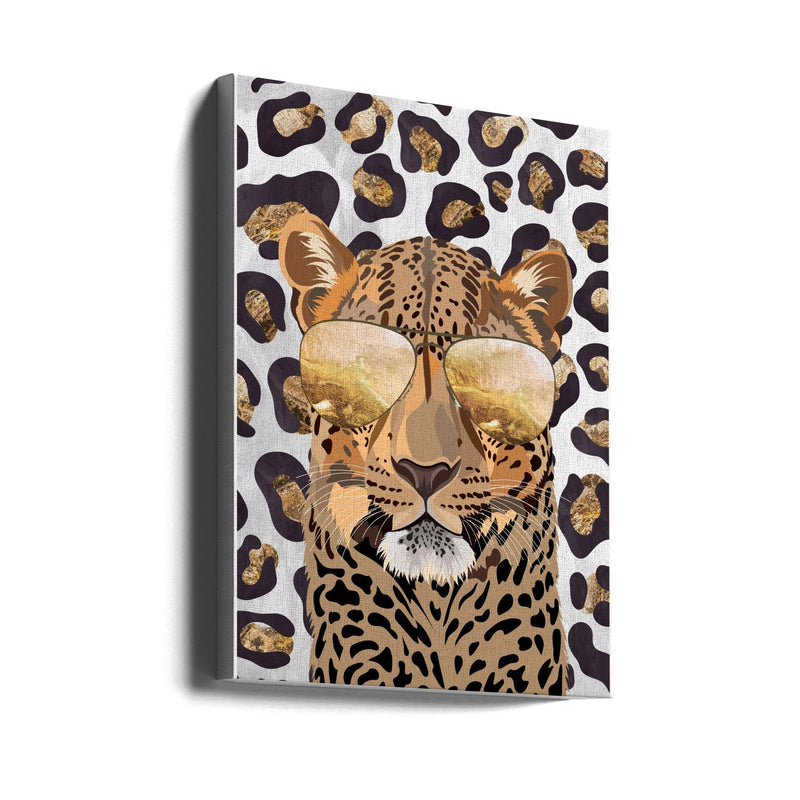 Leopard Print Leopard Grey - Stretched Canvas, Poster or Fine Art Print I Heart Wall Art