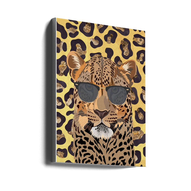 Leopard Print Leopard Yellow - Stretched Canvas, Poster or Fine Art Print I Heart Wall Art