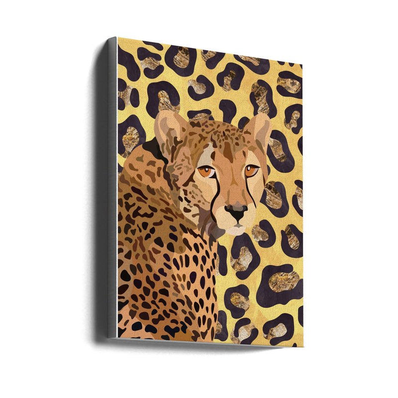 Leopard Print Cheetah Yellow - Stretched Canvas, Poster or Fine Art Print I Heart Wall Art
