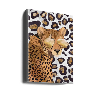 Leopard Print Cheetah Grey - Stretched Canvas, Poster or Fine Art Print I Heart Wall Art