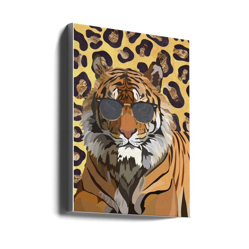 Leopard Print Tiger Yellow - Stretched Canvas, Poster or Fine Art Print I Heart Wall Art