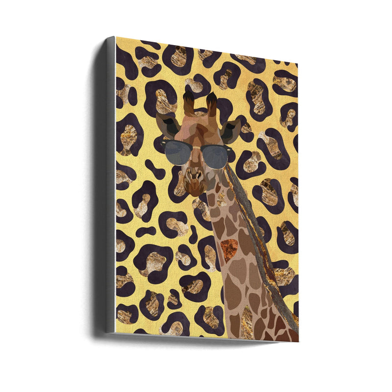 Leopard Print Giraffe Yellow - Stretched Canvas, Poster or Fine Art Print I Heart Wall Art