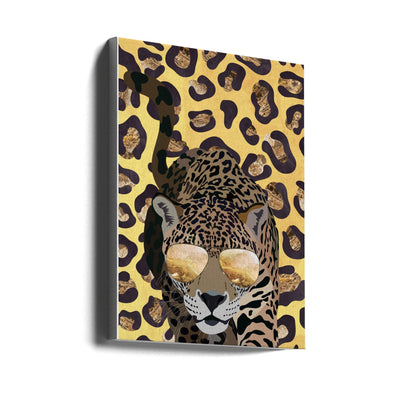 Leopard Print Jaguar Yellow - Stretched Canvas, Poster or Fine Art Print I Heart Wall Art