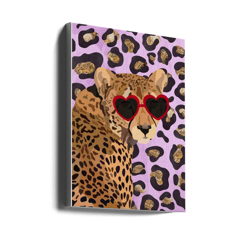 Leopard Print Pink - Stretched Canvas, Poster or Fine Art Print I Heart Wall Art