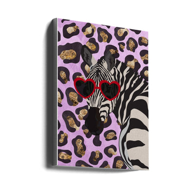 Leopard Print Zebra Pink - Stretched Canvas, Poster or Fine Art Print I Heart Wall Art