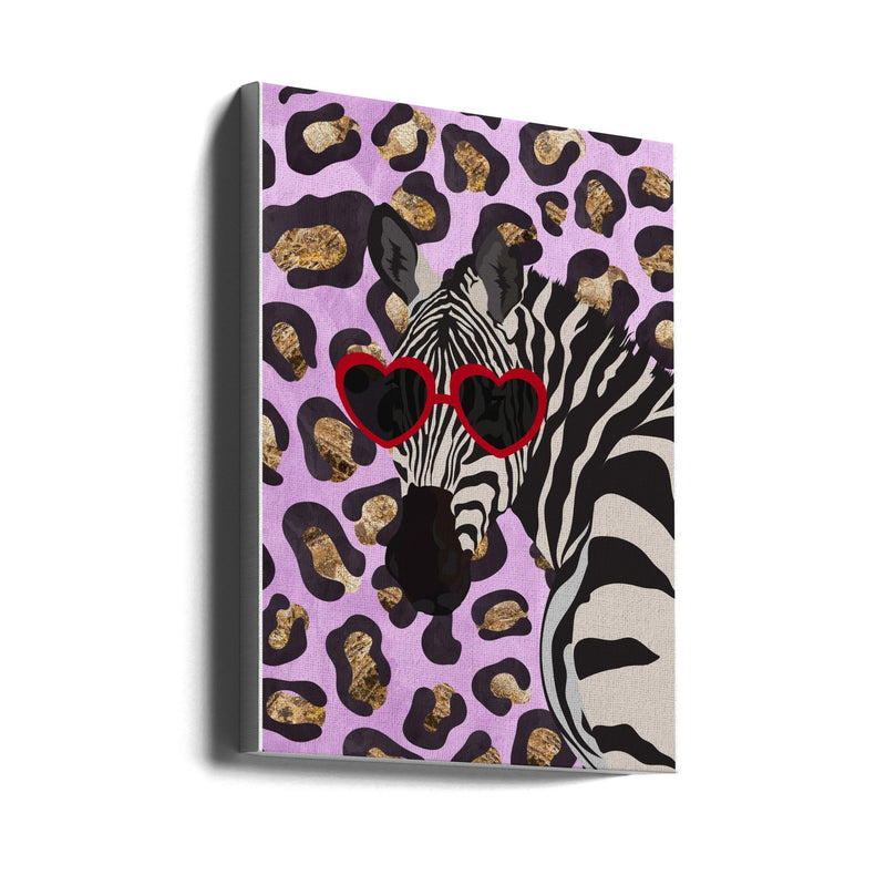 Leopard Print Zebra Pink - Stretched Canvas, Poster or Fine Art Print I Heart Wall Art