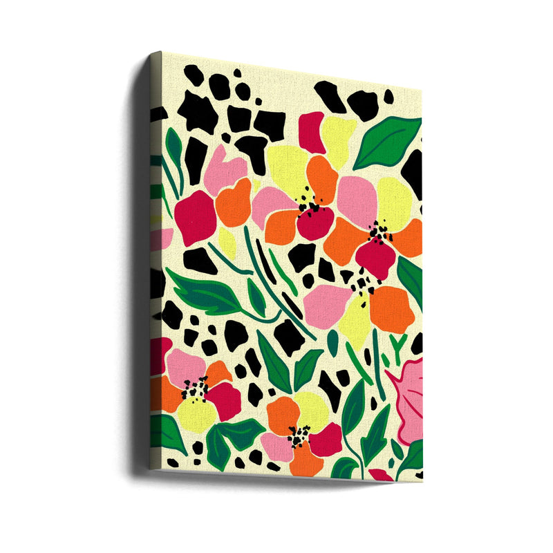 Tropical Garden Dots - Stretched Canvas, Poster or Fine Art Print I Heart Wall Art