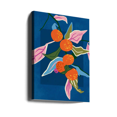 Lush Orange Botanicals - Stretched Canvas, Poster or Fine Art Print I Heart Wall Art