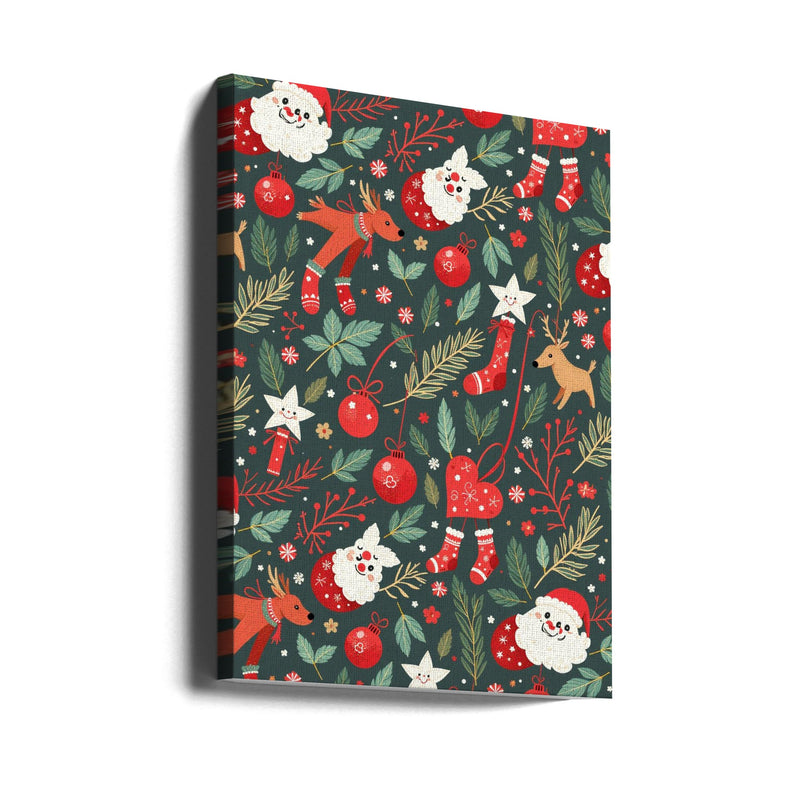 Merry Christmas Whimsy - Stretched Canvas, Poster or Fine Art Print I Heart Wall Art