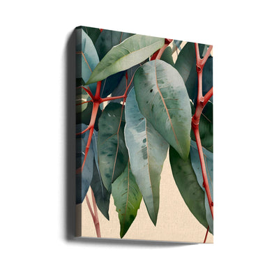 Minimalist Eucalyptus Botanical Art - Stretched Canvas, Poster or Fine Art Print I Heart Wall Art