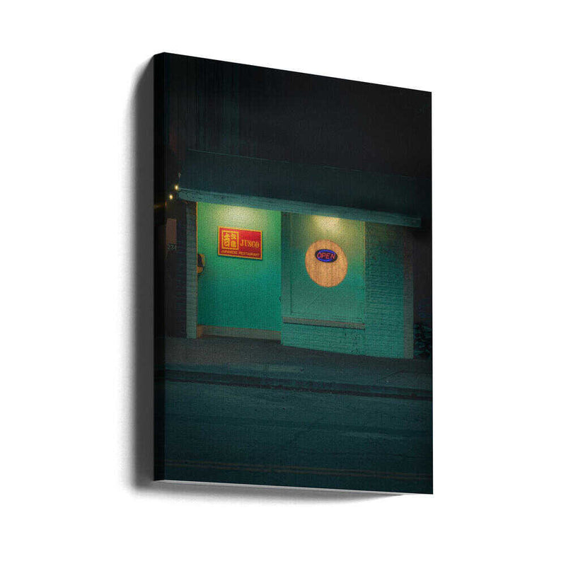 Japanese Sushi Restaurant At Night - Stretched Canvas, Poster or Fine Art Print I Heart Wall Art