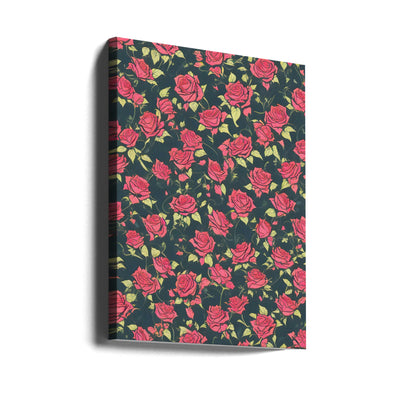 Romantic Rose Garden - Stretched Canvas, Poster or Fine Art Print I Heart Wall Art