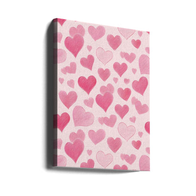 Pink Love - Stretched Canvas, Poster or Fine Art Print I Heart Wall Art
