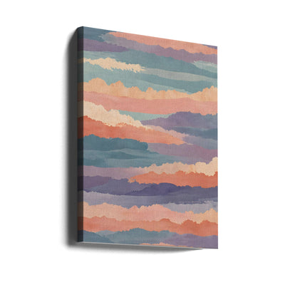 Soft Horizon Waves - Stretched Canvas, Poster or Fine Art Print I Heart Wall Art