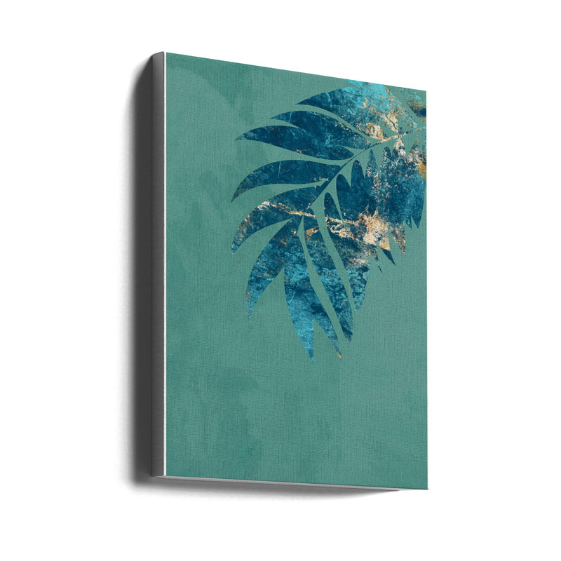 Turquoise palm - Stretched Canvas, Poster or Fine Art Print I Heart Wall Art