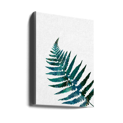 Watercolour fern - Stretched Canvas, Poster or Fine Art Print I Heart Wall Art