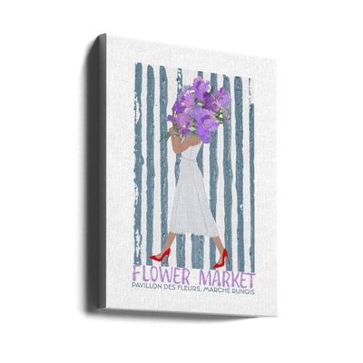 Flower Market Marche Rungis - Stretched Canvas, Poster or Fine Art Print I Heart Wall Art