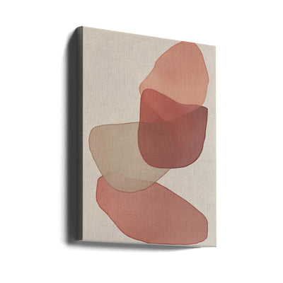 Translucent Shapes in Soft Pinks and Reds - Stretched Canvas, Poster or Fine Art Print I Heart Wall Art